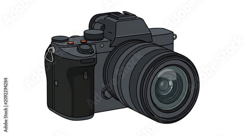 Fotografía Digital single lens reflex camera body with lens
