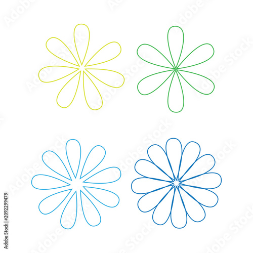 Abstract flower vector