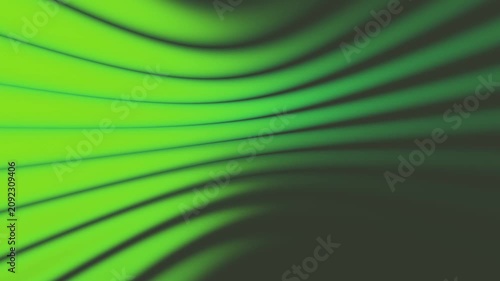 Abstract Green Flowing Gradient Waves Background