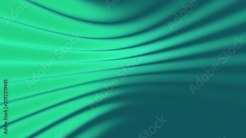 Abstract Green Flowing Gradient Waves Background