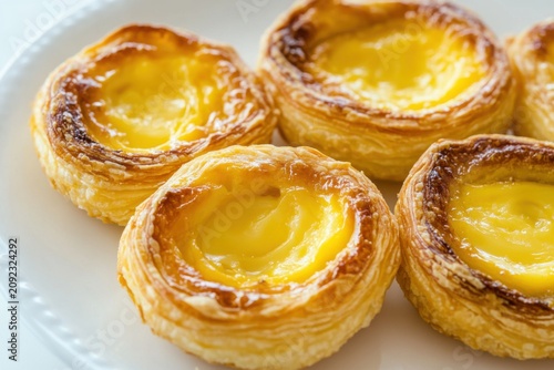 Flaky Puff Pastry Tarts with Creamy Custard Filling