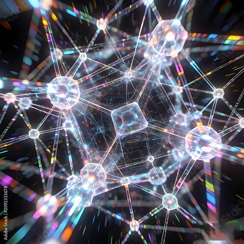 Futuristic AI neural network visualization