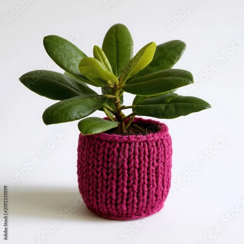 Green Potted Houseplant with Lush Foliage Isolated on White Background for Home Decoration Nature and Indoor Botanical Growth Concept