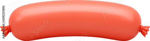Foto 3D Single sausage icon.