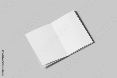 Quadro su tela book mock up isolated on soft gray background.