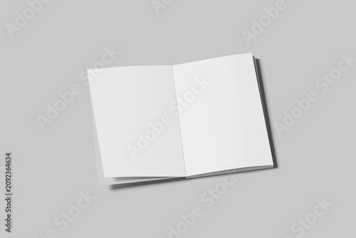 Canvastavla book mock up isolated on soft gray background.