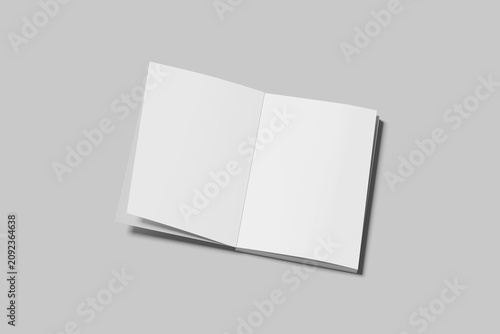 Canvastavla book mock up isolated on soft gray background.
