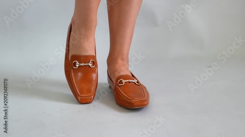 Woman Modeling High Heel Sandals - Close Up Female Footwear