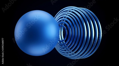 Abstract Futuristic Blue Geometry for Digital Design