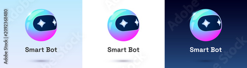 Fotografie Charming chatbot character collection featuring colorful mascots with expressive faces