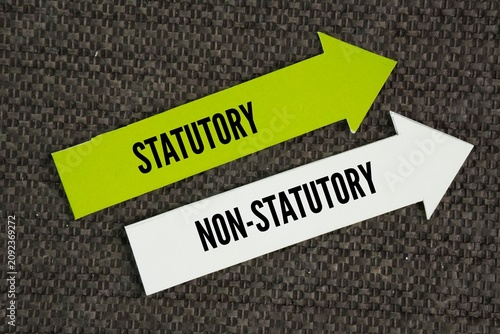 Obraz na plátně Two opposite words are Statutory and Non-Statutory Audits