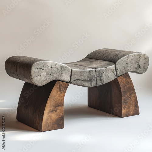 A stunning blend of wood and stone ideal for modern decor