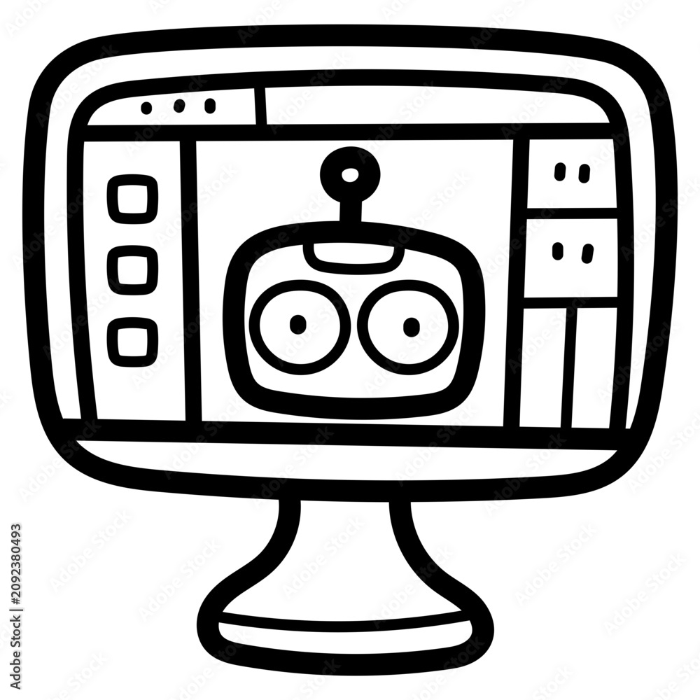 Naklejka premium program illustration