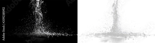 Photography Water splashes up from the ground during a daytime activity in a clear setting w