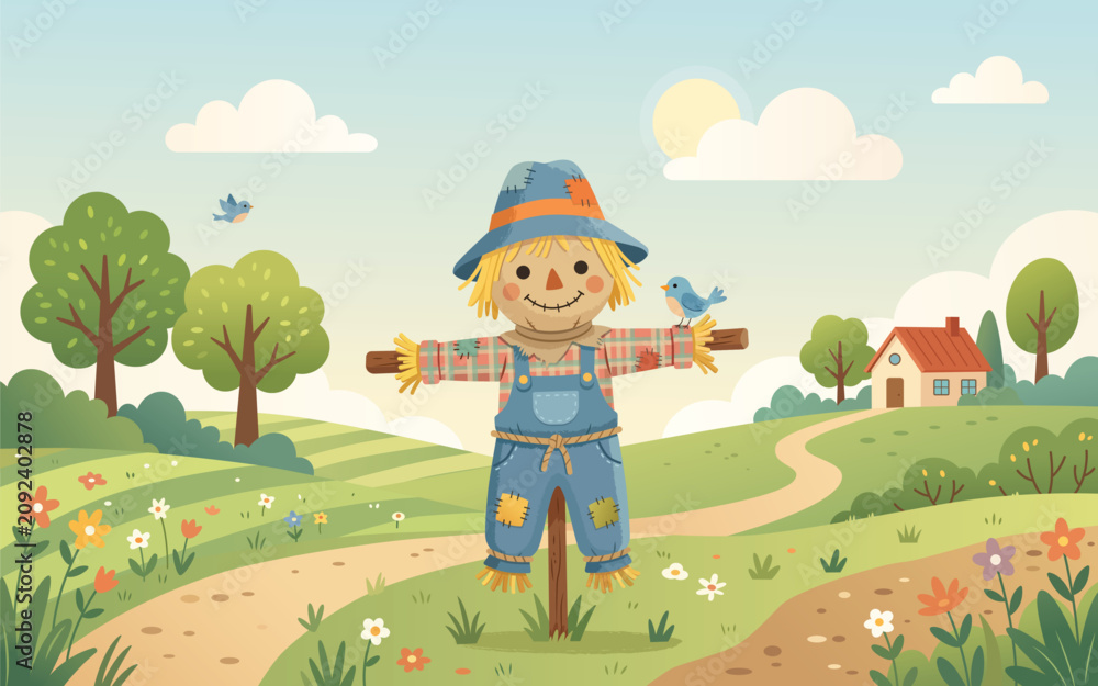 Naklejka premium A Heartwarming Countryside Autumn Harvest