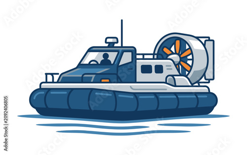 Принти на полотні Hovercraft Vector Illustration
