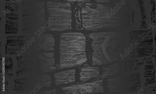 Luxury metallic black gradient background with distressed brick wall texture. EPS 10 Vector illustration
