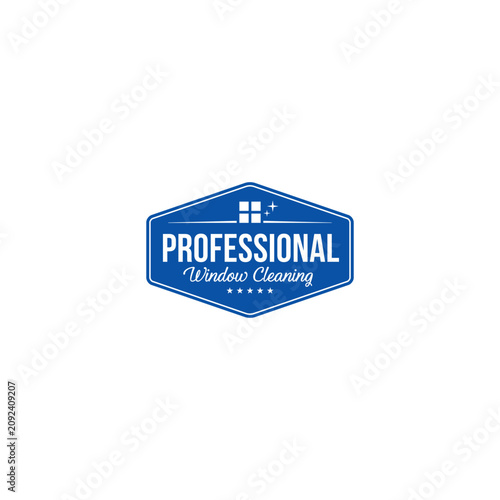 Professional Window Cleaning emblem logo design
