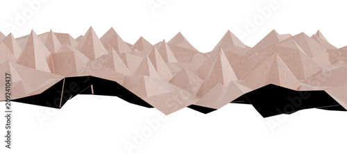 Minimalist low poly mountai...