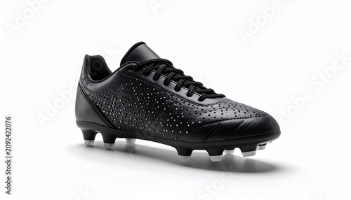 Black and White Football Cleat Isolated on White