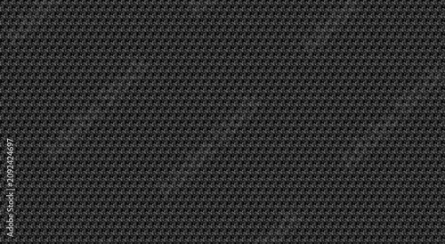 A seamless and intricate abstract design featuring a subtle, repeating geometric pattern across a deep black surface. Ideal for modern backgrounds, wallpaper