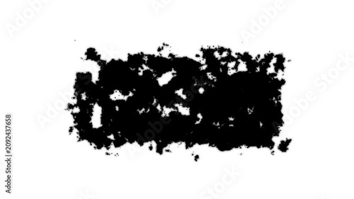 Transitions of black expanding paint stains on white backdrop Grunge Ink spreads and fills the screen. flows and streams. Ink bloom. watercolor ink leak drops transition paint ink brush stroke, fluid