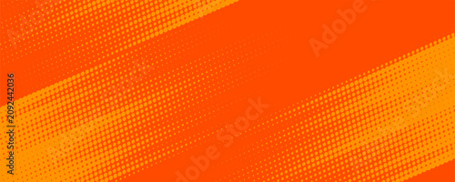 Abstract orange and yellow grunge background with halftone dots and brush stroke texture. Vibrant vector illustration for sport poster, urban banner, or comic book style design.