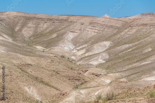 Canvas Print The beautiful desert hiking area near Nahal Rahaf-Rahaf Stream in the Judean Desert in Israel