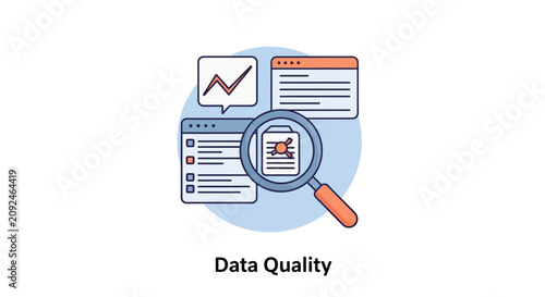 Data quality control and analysis concept.