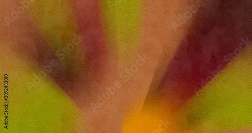 Abstract warm earthy watercolor background texture with terracotta, brown, orange, and green shades. Vintage rustic aesthetic paper for banner, wallpaper, and graphic design