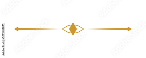 Cuadro en lienzo Elegant Luxury Gold Page Divider with Geometric Diamond Accent – Premium Text Se