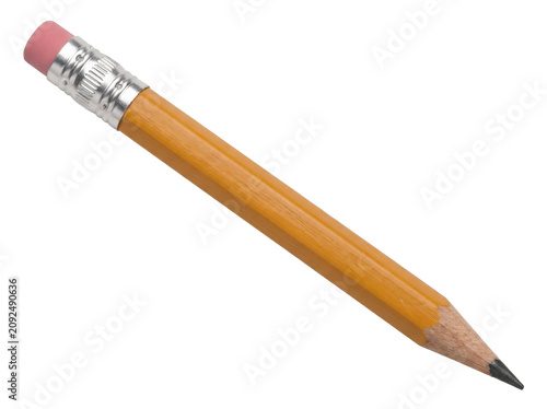 Foto Sharpened Yellow Pencil with Pink Eraser