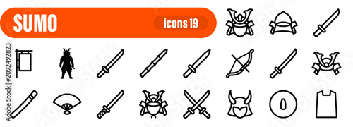 Tableau sur toile Viking and norse mythology icon set