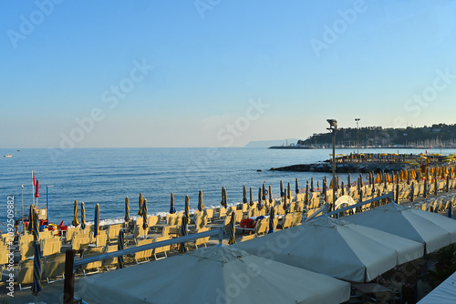 Luxury Beachfront Resort in Mediterranean town Varazze, Italy. 