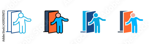 Fotografie Welcome Icon Multiple Style Vector Illustration