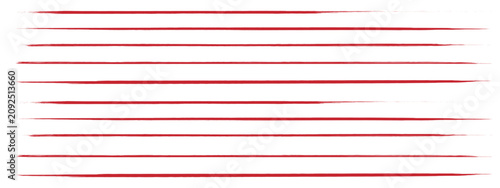 Grunge red strike through and underline elements. Set of hand drawn red pencil lines and strokes. Doodle vector graphic elements. Typography ink brush lines. vector illustration eps 10