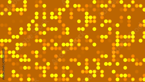 Dark Orange Abstract Background with Glowing Circular Light Particles
