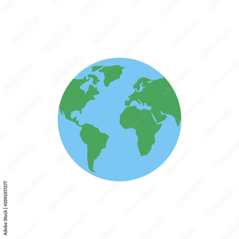 Fototapeta premium The Earth rotates slowly in space showcasing continents and oceans from a distant viewpoint.
