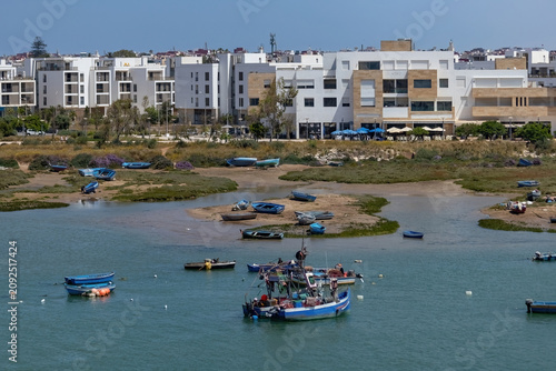  Fishing boats in Rabat harbour in Morocco