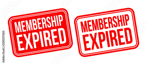 Tableau sur toile Membership Expired Stamp, Red Expired Seal, Business Status Notification, Access
