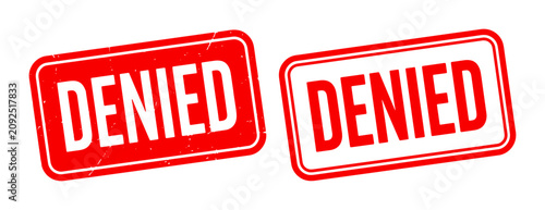 Foto Denied Stamp Graphics, Red Rejected Seals, Vector Icons for Approval Rejection,