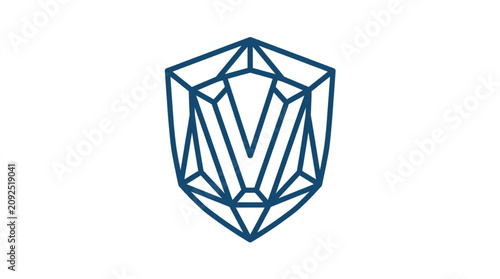 Canvastavla Geometric Crystal Structure Abstract Vector Illustration.