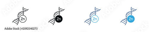 Photos DNA Zinc Icon Set
