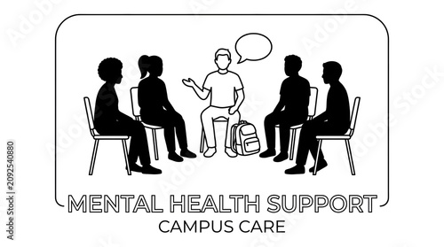 People discuss mental health support