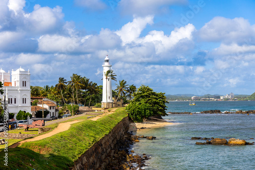 Принти на полотні Lighthouse on the Coast of Galle Fort in Sri Lanka