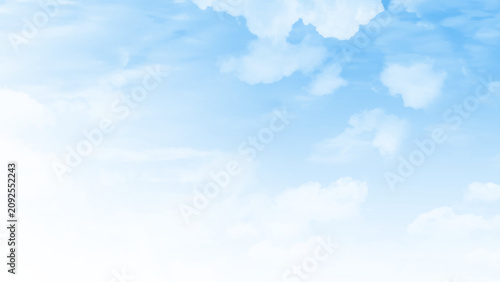 Fotografie The sky is blue with a few clouds scattered throughout