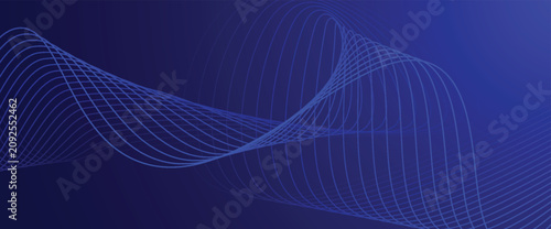 Foto Blue wavy line background with smooth shapes Beautiful waving lines