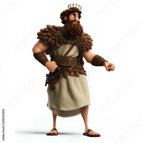Medieval Warrior Character Standing In Fantasy Armor