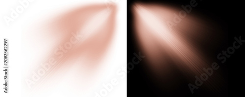 Bild auf Leinwand Brilliant glowing copper starburst effect featuring sharp radiating beams of lig
