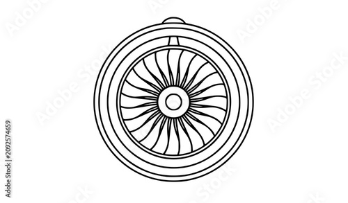 Tableau sur toile Vintage Dharma Wheel Outline Illustration with Buddhist Spiritual Symbol Isolate